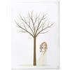 Mopec X6701 Poster Albero per Impronte bambina Comunione piccione 29,5 x 42 cm