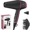 Taurus - Asciugacapelli 2400 W, Motore professionale AC, 3 temperature, Aria fredda, Diffusore