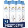 Dove Deodorante Spray Advanced Care Cotone & Minerali Marini, 6x150ml | Antitraspirante, Ripara la Pelle dopo la Rasatura, 72 Ore di Protezione da Sudore e Odori, Uomo e Donna