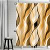 Uiiooazy Tenda Doccia Antimuffa 180x220cm Arancione Righe Marrone Sfumata