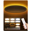 Tyreses Plafoniera LED Soffitto Dimmerabile 24W 2800LM 1.7CM Ultrasottile | Luce Notturna 1800K Pannello 3000K-6500K Lampada da Soffitto con Telecomando per Cameretta Bagno Cucina Soggiorno, Ø30CM