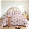 Hadi London 3 copriletti trapuntati patchwork con 2 federe | stampa floreale reversibile | trapunta leggera e confortevole | adatto per letti matrimoniali e king size 220 x 240 cm | 30 disegni unici