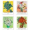 Berkin Arts Stampe da Parete Fiori Senza Cornice, Set di 4 Poster, Carta artistici di alta qualità Taglia: 20X25 cm, Vintage Murale Pianta Regalo di compleanno per Ristorante Vincent Van Gogh Posters