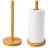 OTHERWISETRIVIAL Porta Rotolo da Cucina in Bambu 30cm Antiscivolo Senza Forature