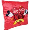 Disney Cuscino Decorativo Quadrato Soft Morbido Mickey e Minnie Mouse I've Got a Crush on You Topolino Topolina Home 38x38cm