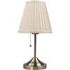 Arte Lamp Marriot Lampada da Tavolo in Metallo e Tessuto Bronzo e Beige Lampada da Comodino per Soggiorno Camera da Letto Cameretta Lettura Studio con Design Accogliente per Studio e Lettura