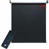 h PERSONALIZZATO - Tenda a rullo elettrica per protezione solare, interno nero, esterno bianco, 100% opaca, incl. Motore (230 V) e trasmettitore, (1 pezzo)