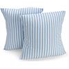 FILU Federa per cuscino 40 x 40 cm, set di 2 (colore a scelta) a strisce azzurre e bianche - federa per cuscino, cuscino, cuscino per divano, cuscino decorativo, cuscino per sedersi, 100% cotone