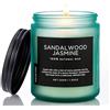 M&SENSE Candela Profumata Gelsomino e Legno di Sandalo, 200g Cera di Soia Naturale, 50 Ore di Durata per Aromaterapia, Regalo Antistress per Uomo e Donna, Candele Profumate Grandi per Casa e Bagno