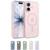 Belkin SheerForce Grip Cover per iPhone 17 Compatibile con MagSafe, Design Sottile con Linee Laterali Antiscivolo, Custodia Bumper per iPhone, Magnetica, Trasparente e Anti-urto, Rosa