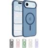 Belkin SheerForce Grip Cover per iPhone Air Compatibile con MagSafe, Design Sottile con Linee Laterali Antiscivolo, Custodia Bumper per iPhone, Magnetica, Trasparente e Anti-urto, Blu