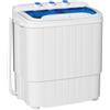 INTERGREAT - Lavatrice portatile, lavatrice da 16 libbre con lavatrice da 4,5 kg e asciugatrice girevole da 2,7 kg, combinazione di lavatrice semiautomatica per camere da letto, appartamenti, blu