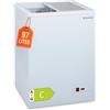 GastroHero Congelatore ECO 100 I congelatore compatto 97L I congelatore efficiente dal punto di vista energetico, congelatore con coperchio scorrevole in vetro, congelatore da -18°C a -22°C