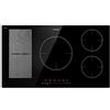 Klarstein Delicatessa 90 - Piano cottura a induzione, Autark, piano cottura da incasso, 90 cm, 5 zone, 7000 Watt, riconoscimento della pentola, timer, vetroceramica, ibrido, nero