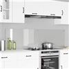 KMTNERVG Paraspruzzi da cucina in vetro temperato, set da 2 pezzi, 90 x 50 cm, paraspruzzi trasparenti, per cucine moderne, resistenti al calore e facili da pulire, design durevole per un look elegante