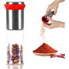 Smavles Macinino per Peperoncino in Acciaio Inox e Vetro,Smavles 170ML Taglierina per Peperoncini Secchi,Trita Spezie con Meccanismo di Taglio in Acciaio Inox per Fiocchi di Peperoncino Uniformemente Fini