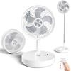 Marchpower Ventilatore a Piantana Silenzioso con Telecomando, Ventilatore da Tavolo Portatile Pieghevole Regolabile Timer con 4 Velocità dell'aria e Modalità Brezza Naturale per Interni Esterni