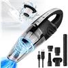 URAQT Aspirapolvere portatile, senza fili, ricaricabile, potente, leggero, 5 in 1, per cucina, auto, ufficio, casa, pulizia peli animali domestici