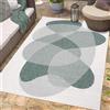 carpet city Tappeto per esterni, resistente alle intemperie, 160 x 230 cm, verde crema, tappeto reversibile, motivo geometrico su entrambi i lati, impermeabile, per esterni, per terrazze