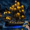Nitemode Kit di luci a LED compatibile con Lego Captain Jack Sparrow's Pirate Ship10365, design con sequenza multi-luce con suono remoto aggiornato con accessori originali per l'illuminazione della