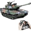 Supdex Carro Armato Telecomandato Leopard II, 1:18 RC Tank con Sparo BB, 15 Canali, Fumo e Suoni Realistici, Modello per Adulti e Bambini 6+