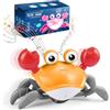 Adeokay Granchio Che Cammina Neonato Giochi Bambini 1 Anno, Giochi Neonato 3-6-9 Mesi Giocattoli Bambino 1 2 Anni Idea Regalo Bimba Bimbo 1 2 Anni