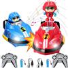 Litinliv 2 Pezzi Autoscontri RC con Robot Éjectable e Luci, Macchina Telecomandata Ricaricabile per Bambini 6-14 Anni, Giocattolo Interattivo per Ragazzi e Ragazze, Set di Bumper Cars Multigiocatore