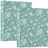 Quteprint Raccoglitore ad anelli con 3 anelli, fiori primaverili, margherite, 3,8 cm, con 3 tasche interne trasparenti, organizer con portablocco, per ufficio, casa, scuola, contiene 200 fogli, 1