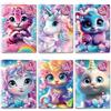 Seven SJ Quaderno A4 Maxi 96/100 Fogli Gang Cartotecnica Animali Girl conf. 5 pezzi Copertina Lucida 20,7 x 29,7 cm (RIGATURA C)