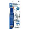 STAEDTLER Mars lumograph Aquarell 100 A Design Journey - Blister 3 matite grafite aquarellables assortiti (8B/6B/4B) + 1 Pennello # 8