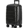 CRUW Bagaglio a Mano, Serratura TSA Approvata, Ruote Doppie Spinner Silenziose Espandibile Valigia Leggera - Una volta Espansa 56x45x25 cm, Limite Cabina per easyJet, BA, Jet2 e altre compagnie