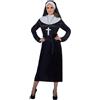 SMIFFYS Costume da suora, nero con abito e copricapo Halloween