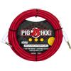 Pig Hog PHSH186CAR Cavo Silenzioso Serie Hex, Candy Apple Red, 18,6 piedi