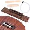 Generic Sella per ukulele, per strumenti musicali, corde di ricambio e parti del ponte, set di capotasto in osso per musicisti, artisti, tecnici, restauratori, studenti, band studio casa