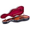 Crossrock Custodia per Violoncello 4/4 e 3/4 in ABS | Finitura Blu Opaco, Interno in Velluto Rosso Vino, Guscio Rigido con Ruote, Serratura, Spallacci e Porta Arco