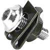Tyenaza 10 Pezzi M5 Viti del Corpo della Carenatura del Motociclo, Bulloni del Pannello della Moto, Bulloni e Clip per Carrozzeria per Carenatura, Clip di Fissaggio per velocità della Guglia (Argento)