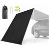JCSRYD Parete Estensiva Multilaterale per Tendalino Veicolare, Set Di Pareti Tende Impermeabili in Oxford 420D, Copertura Protettiva Solare UPF 50+ per Uso Campeggio(Black,160x200cm/5.2x6.6ft)