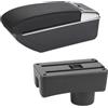 WIBNBRO Auto Centrale Bracciolo Per Ford Per Eco Per Sport 2018 2019 2020 2021 Box Bracciolo Interni Retrofit Centro Scatola Immagazzinaggio Console Accessori Auto Appoggio Poggia Braccio (Color : D2 Black l