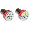 Generico 2 x Lampadina 12V Luce Retromarcia Cicalino Buzzer Segnale Acustico Bip 12 LED SMD P21W BA15S per Auto Furgone Camion Camper