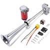 NEWFUN Tromba Camion 12v, Clacson 12v, Trombe Auto 12v, 12V 150dB Air Horn, Rivestimento Elettroforetico Catodico, per Autocarri Auto Tricicli Barche Ecc (Compressore Incluso Nel Kit)