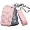 HIBEYO Custodia intelligente per chiave auto, adatta per Volvo, custodia per chiavi, in pelle bovina, per Volvo XC90, XC70, S60, S80, S90, C30, V70, V90, T6, T8, portachiavi laterale
