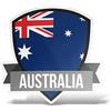 erreinge Sticker Australia Bandiera Scudo Adesivo Sagomato in PVC per Decalcomania Parete Murale Auto Moto Casco Camper Laptop - cm 35