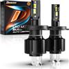 DeveChos H4 LED Lampadine per Auto: HB2 9003 LED Faro 55W 12000LM 6000K