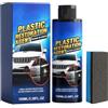 Generico Ripristinante Per Plastiche E Trim Auto - 100 ml Agente Riparatore Per Finiture Veicolo - con spugna ripristinatore esterno auto,per lucidatura di dettaglio cruscotto pannello porta interno esterno
