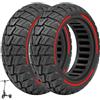 VOLOHAS 10 x 2,75 - 6,5 pneumatici completi per Kugoo G2 Pro, Kugoo G-Booster, Speedway 5, Dualtron 3 pneumatici elettrici di ricambio in gomma piena, antiscivolo, off-road, solidi pneumatici