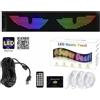SQMGFA Occhi a LED per camion e auto, Devil Eyes, grande display a LED flessibile programmabile per auto fai da te, LED dinamico, lampada intelligente colorata, schermo morbido (192 x 1330 mm)