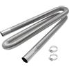 MospdyGear 150 cm x 24 mm tubo di scarico per riscaldamento ausiliario, tubo di scarico per generatore di corrente con 2 fascette stringitubo, adatto per sistemi di riscaldamento e ventilazione