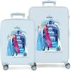 Disney Joumma Frozen - Set di valigie in ABS, 46 x 65 x 23 cm, con chiusura a combinazione TSA 91L, 5,6 kg, 4 ruote, doppio bagaglio a mano