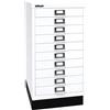 Bisley MultiDrawer, Serie 29, con Base, DIN A3, 10 cassetti, Metallo, 696 Bianco Traffico, 43,2 x 34,9 x 67 cm