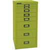 BISLEY MultiDrawer, Serie 29, DIN A4, 8 cassetti, Metallo, 604 Verde, 38 x 27.9 x 59 cm